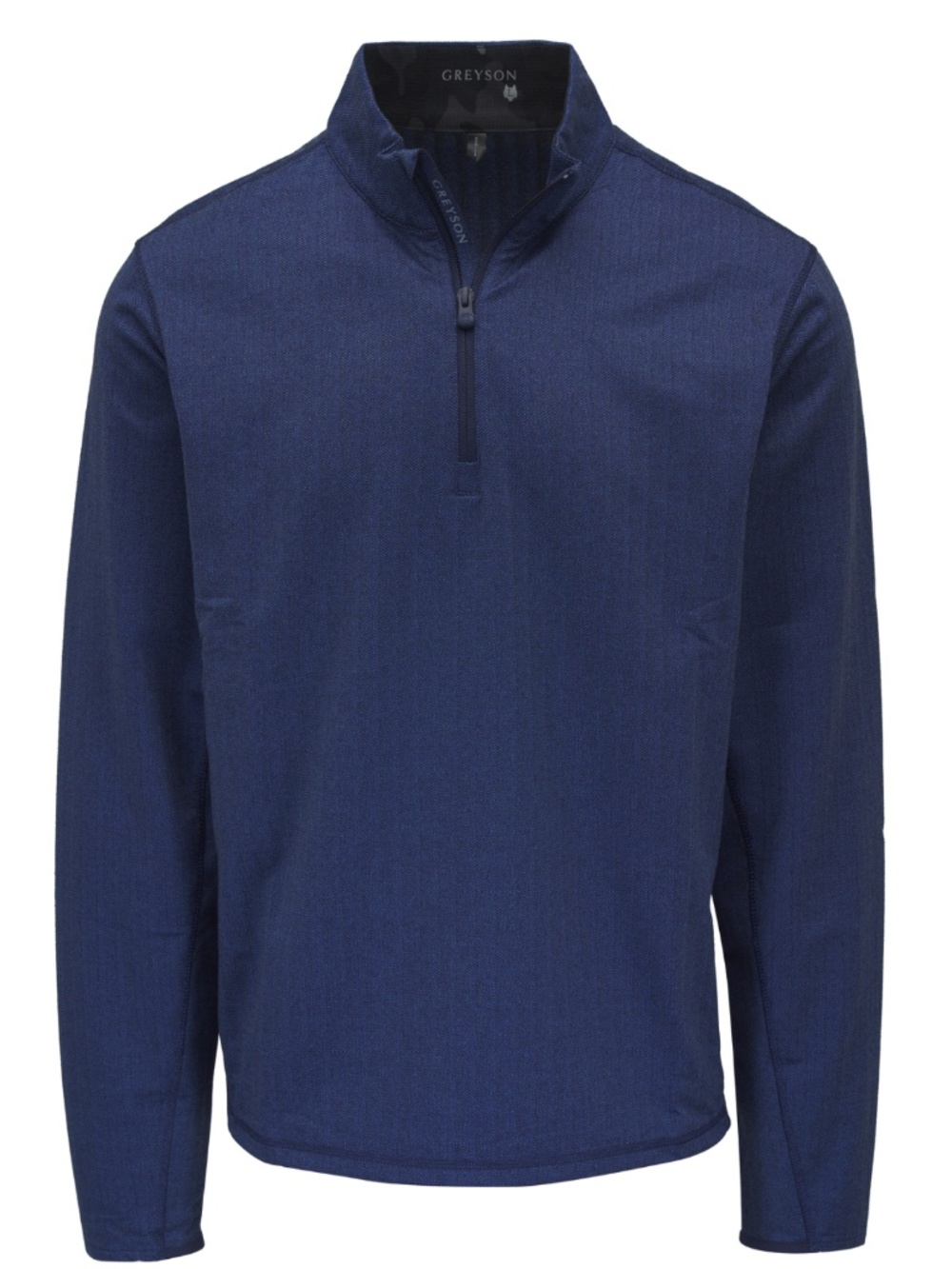 GREYSON MSRP $158 Tate Blue Herringbone Quarter Zip Pullover Small